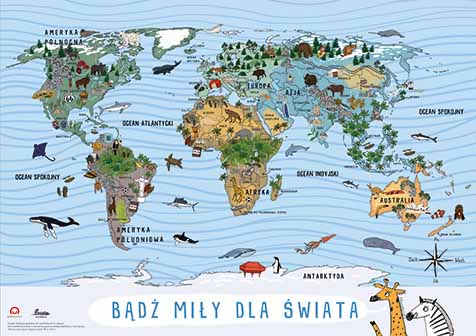 Okładka: Bądź miły dla świata. Mapa